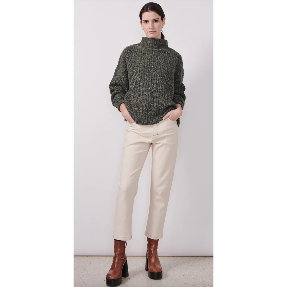 POL CABLE KNIT - GREEN