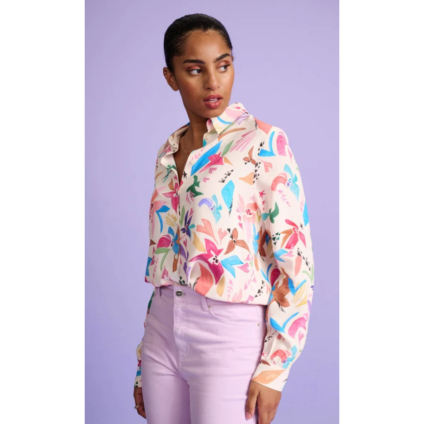 POM MILA ORIGAMI FEST ECRU BLOUSE