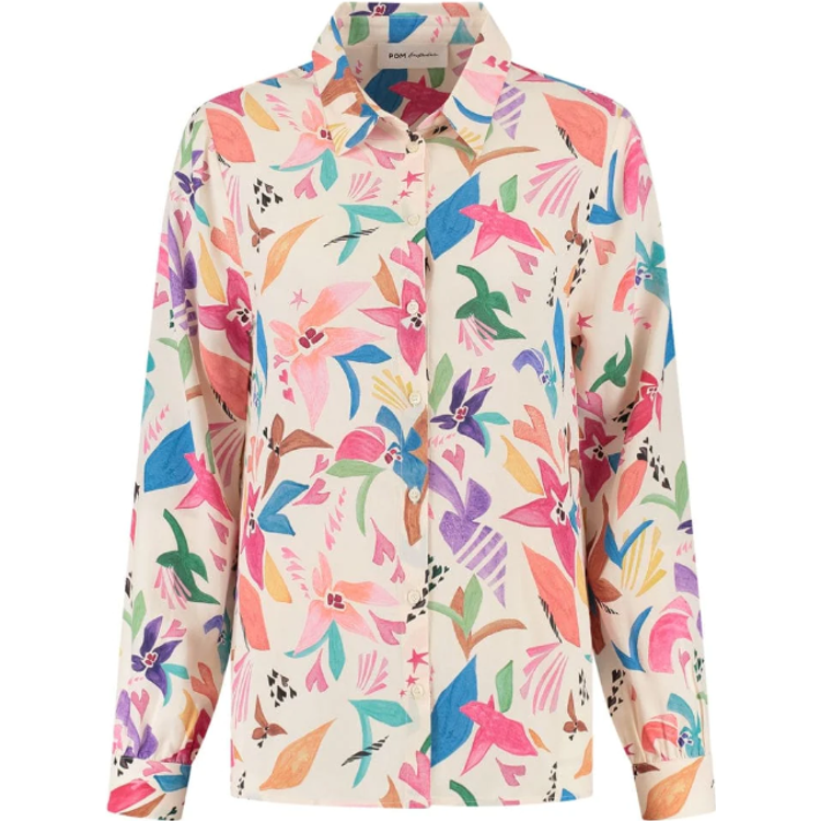 POM MILA ORIGAMI FEST ECRU BLOUSE