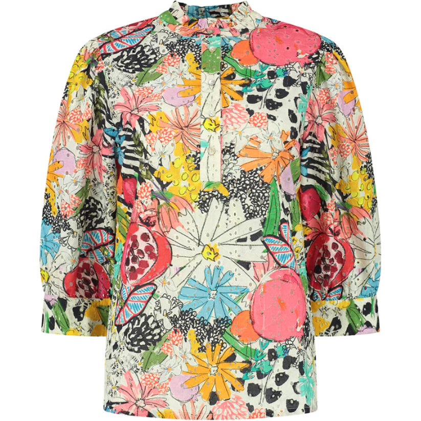 POM MIA TROPICAL BOUQUET BLOUSE
