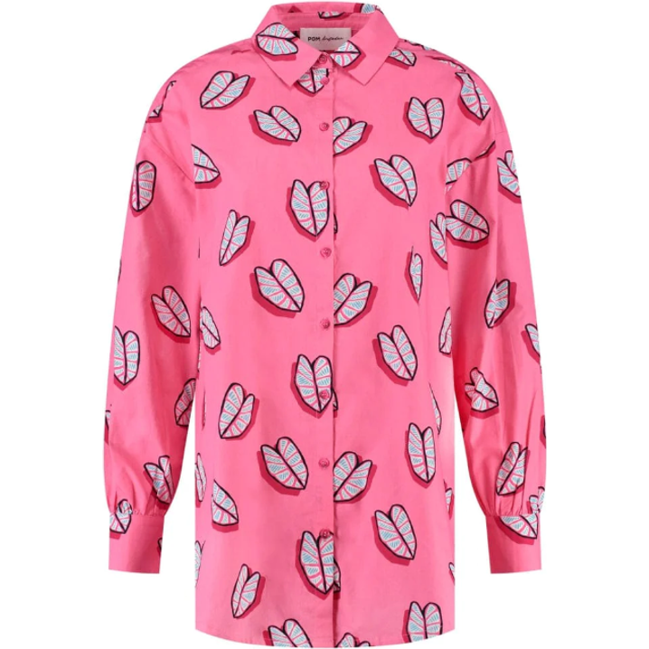 POM LEAF IT PINK BLOUSE