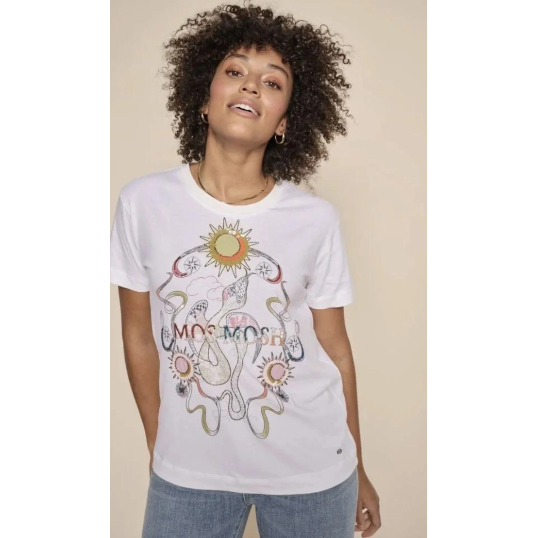 MOS MOSH BECK SS PREMIUM TEE - WHITE