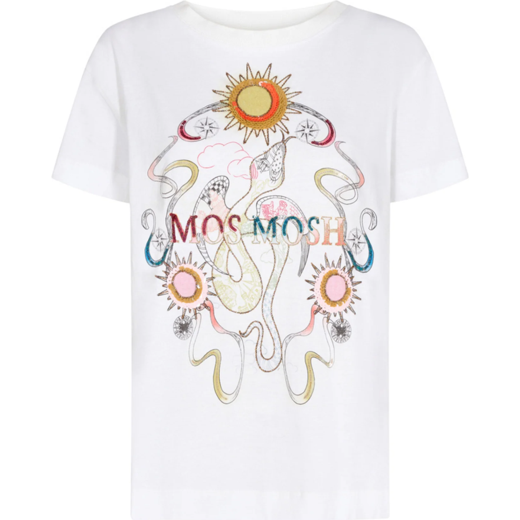 MOS MOSH BECK SS PREMIUM TEE - WHITE