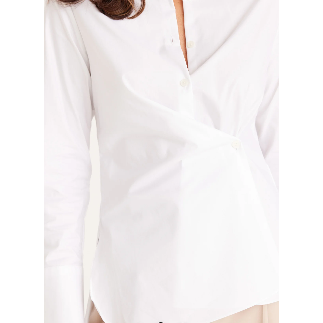 CABLE TUCK SHIRT - WHITE