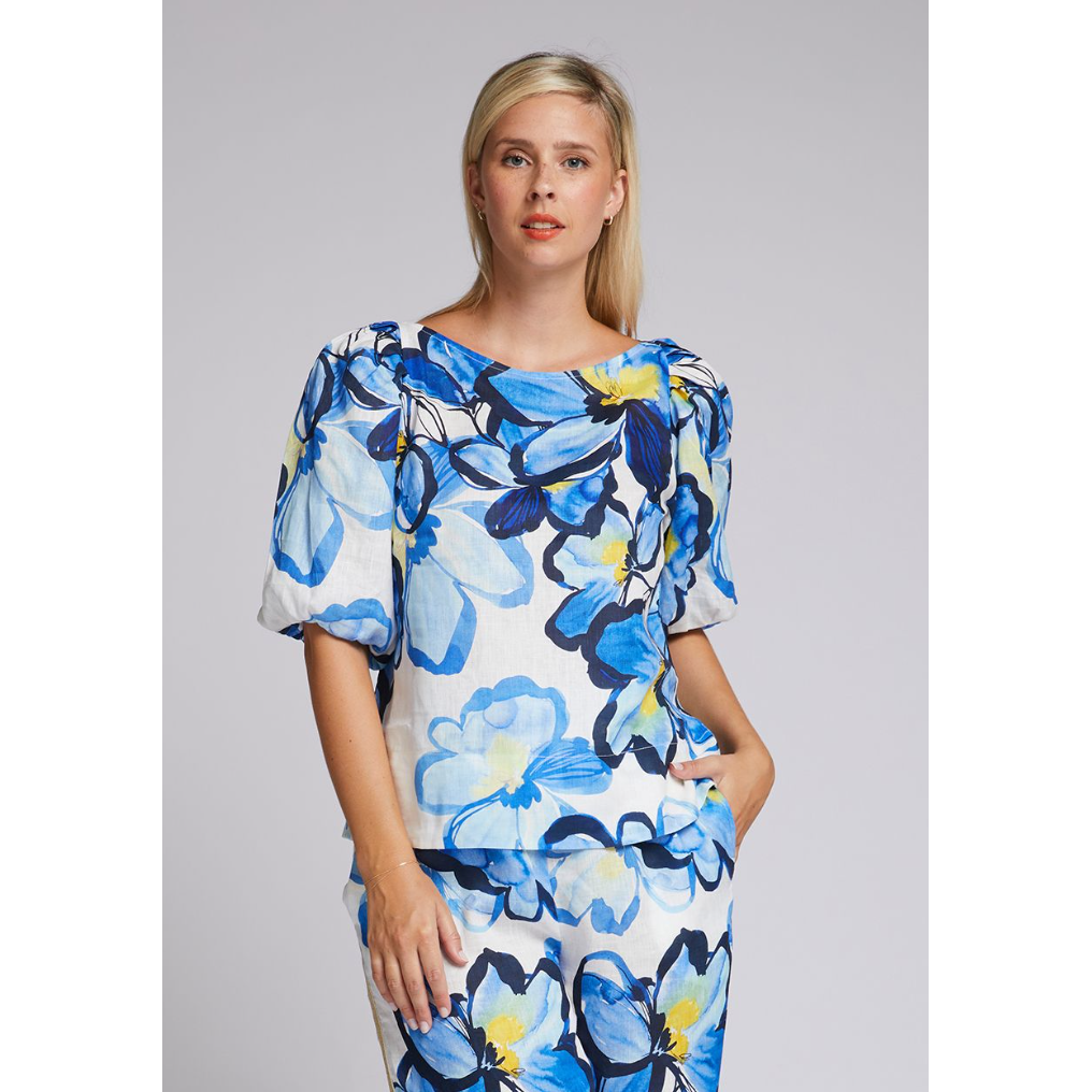 ARLINGTON MILNE ASURE TOP - IRIS FLORAL