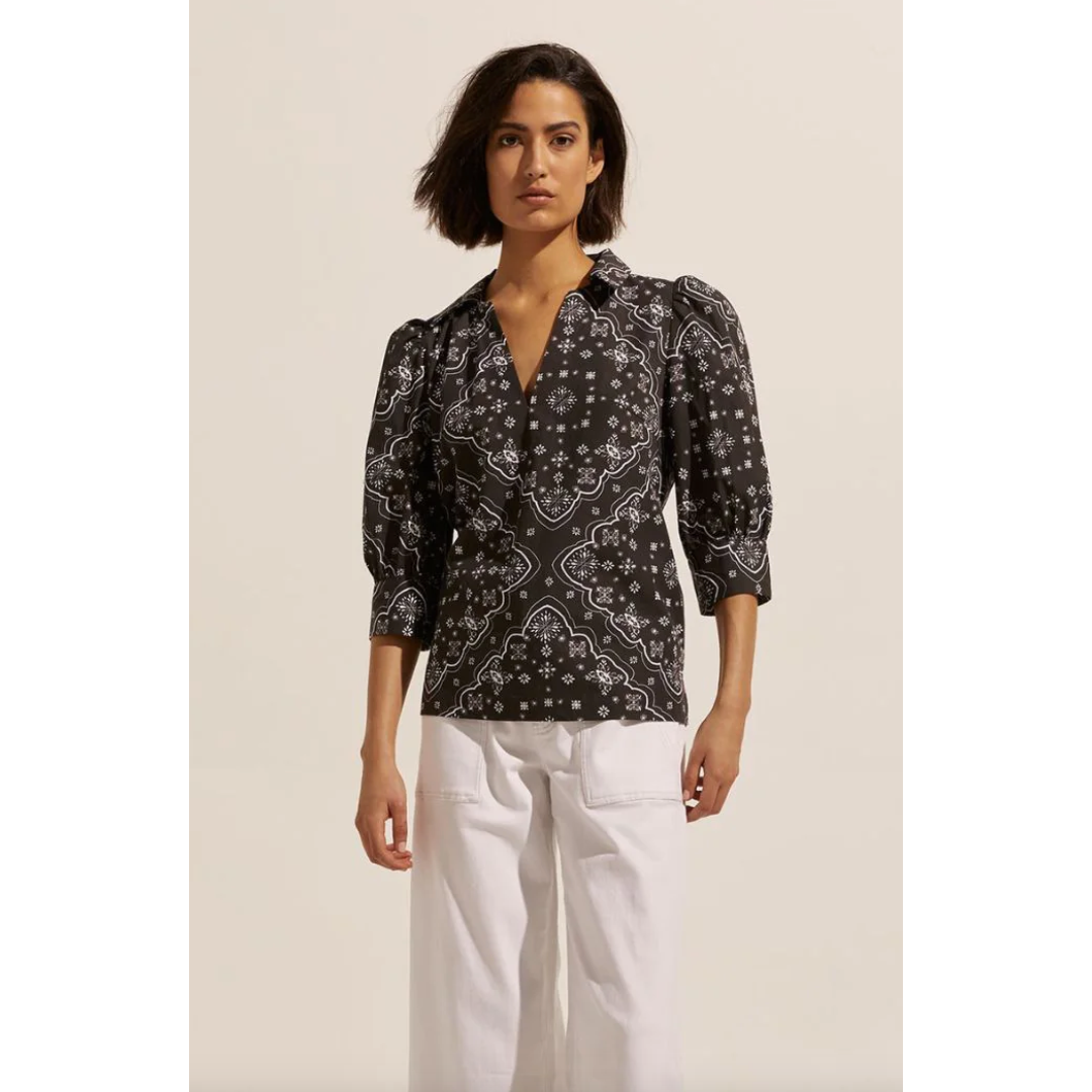 CLARITY TOP - BLACK BANDANA