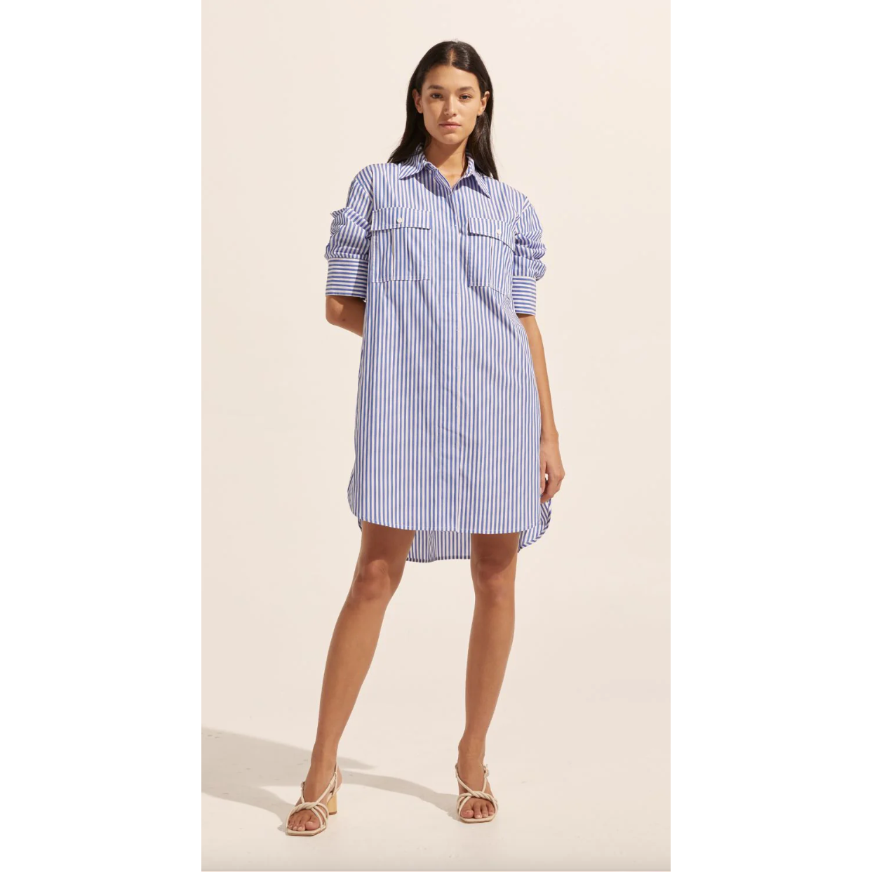ZK DRIVER DRESS - COBALT STRIPE