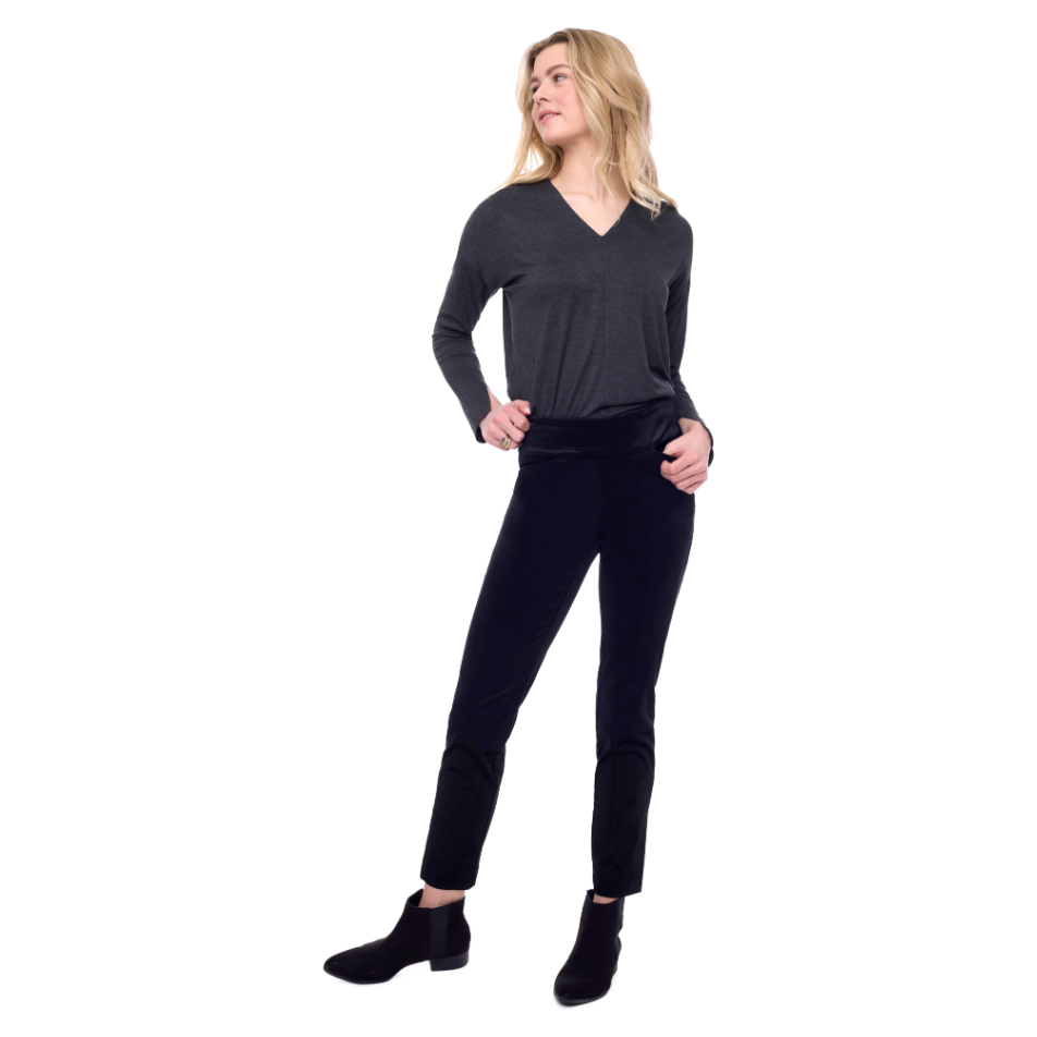 UP VELVETEEN SLIM ANKLE PANT
