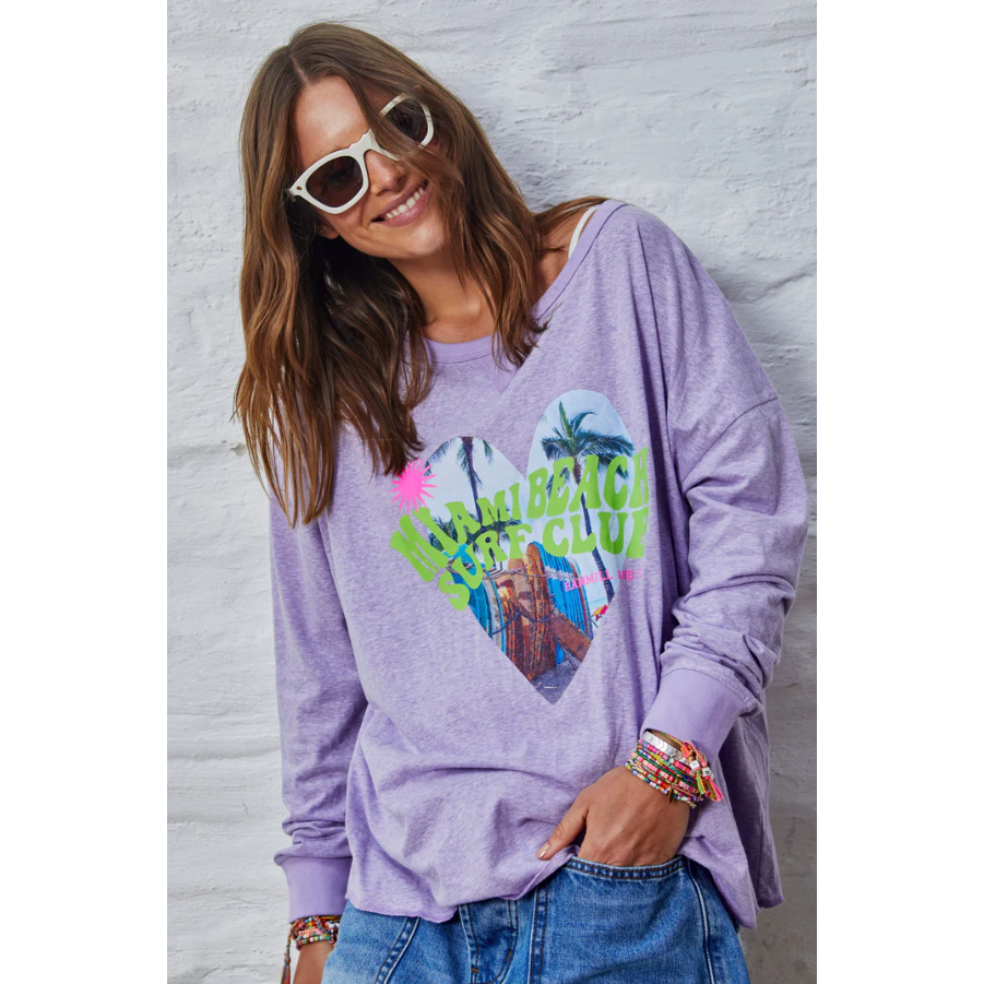 CAT HAMMILL L/S TEE - MAUVE