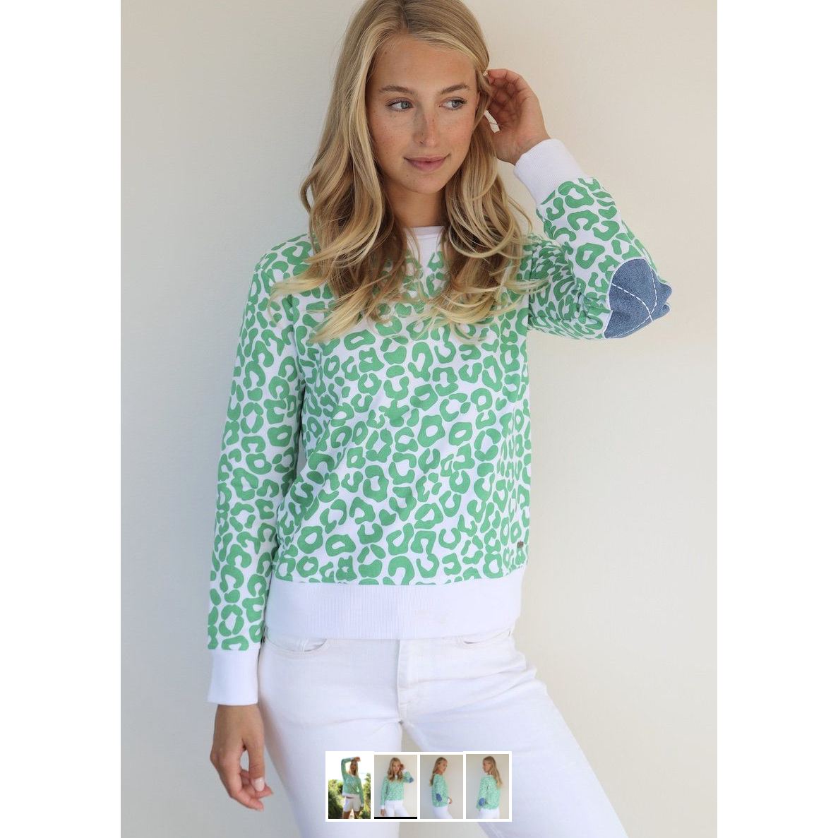 EST 1971 LEOPARD WINDY BRIGHT GREEN