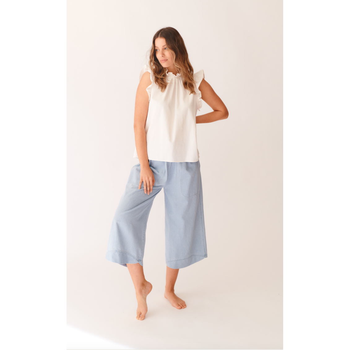 ALESSANDRA LOUNGE PANTS - PALE BLUE