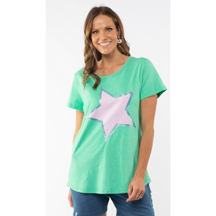 ELM LIFESTYLE POP STAR TEE - APPLE