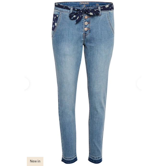 CREAM JILL 7/8 JEANS - BAIILY FIT