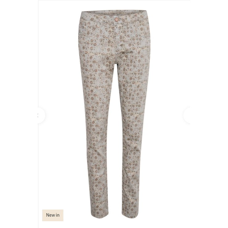 CREAM LOTTE TWILL PANT - PRINT