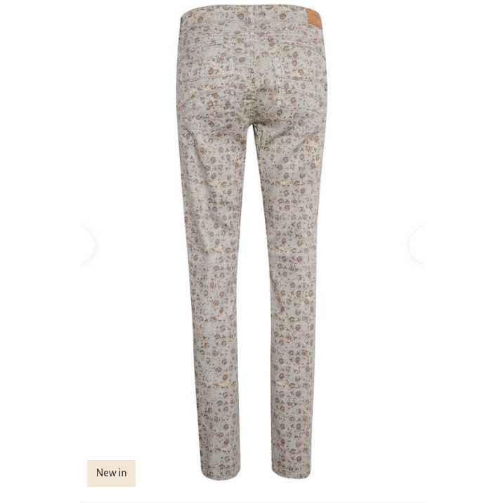 CREAM LOTTE TWILL PANT - PRINT