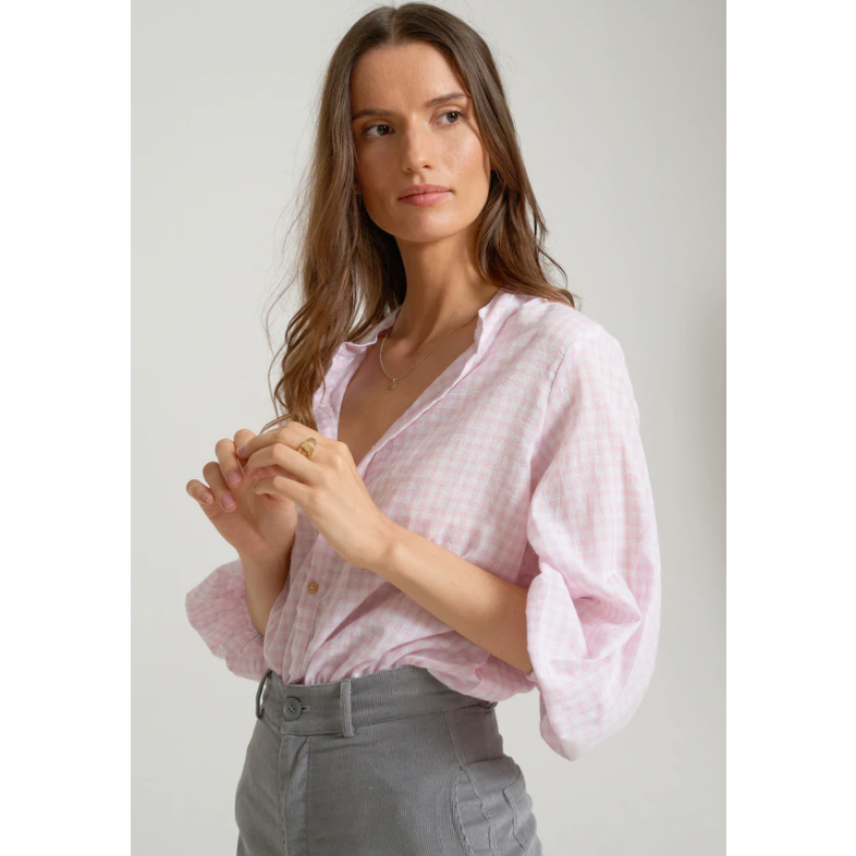LILYA AGATHA TOP PINK CHECK
