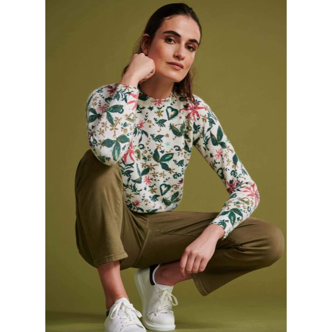 POM PULLOVER - FLOWER LOVE IVORY