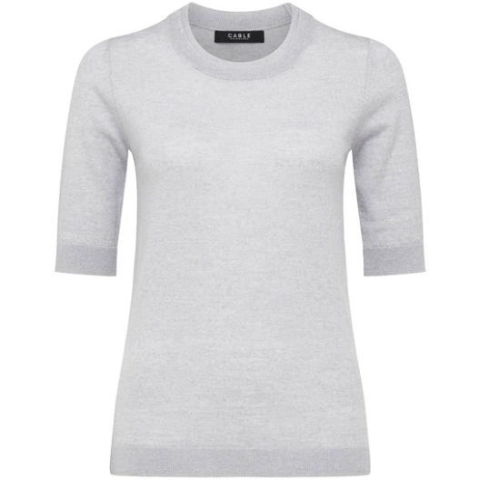 CABLE EXTRA FINE MERINO TEE