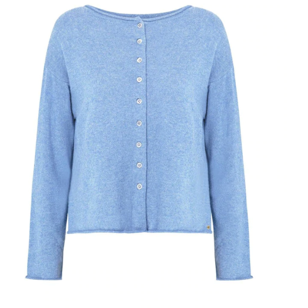 MIA FRATINO REVERSE BUTTON CARDI
