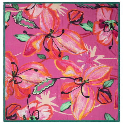 POM SHAWL - LILY FUCHSIA