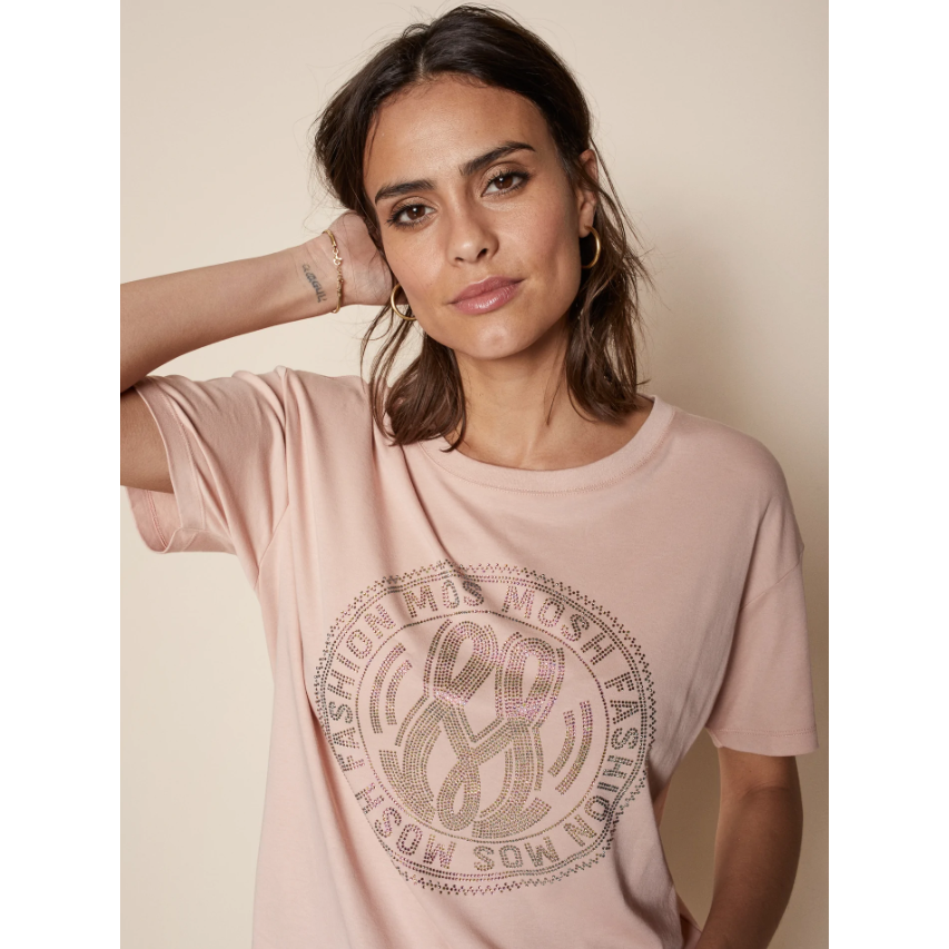 MOS MOSH LEAH HOLI S/S TEE - MISTY