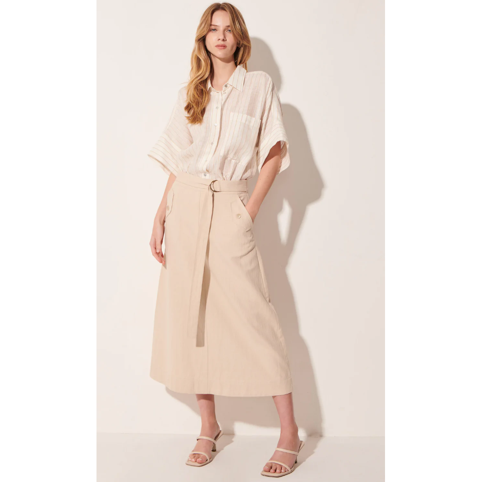 POL COSTA SKIRT - PEBBLE