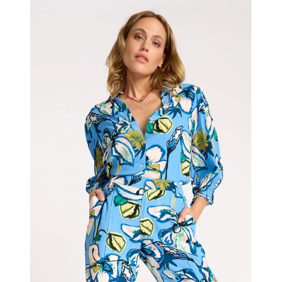 POM LILY MARINA BLUE BLOUSE