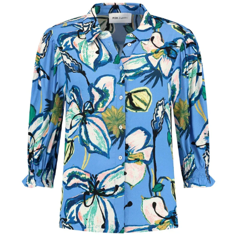 POM LILY MARINA BLUE BLOUSE