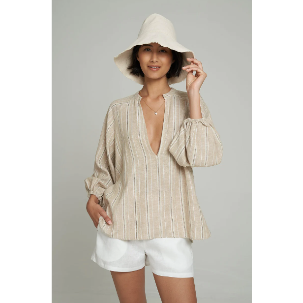 LILYA CRETE TOP SAND STRIPE