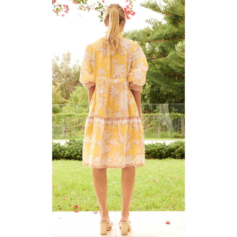 THE DREAMER KINA BUMBLEBEE DRESS - SAFFRON