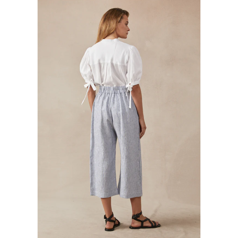 MAGGIE TL POPPY CULOTTES - NAVY STRIPE