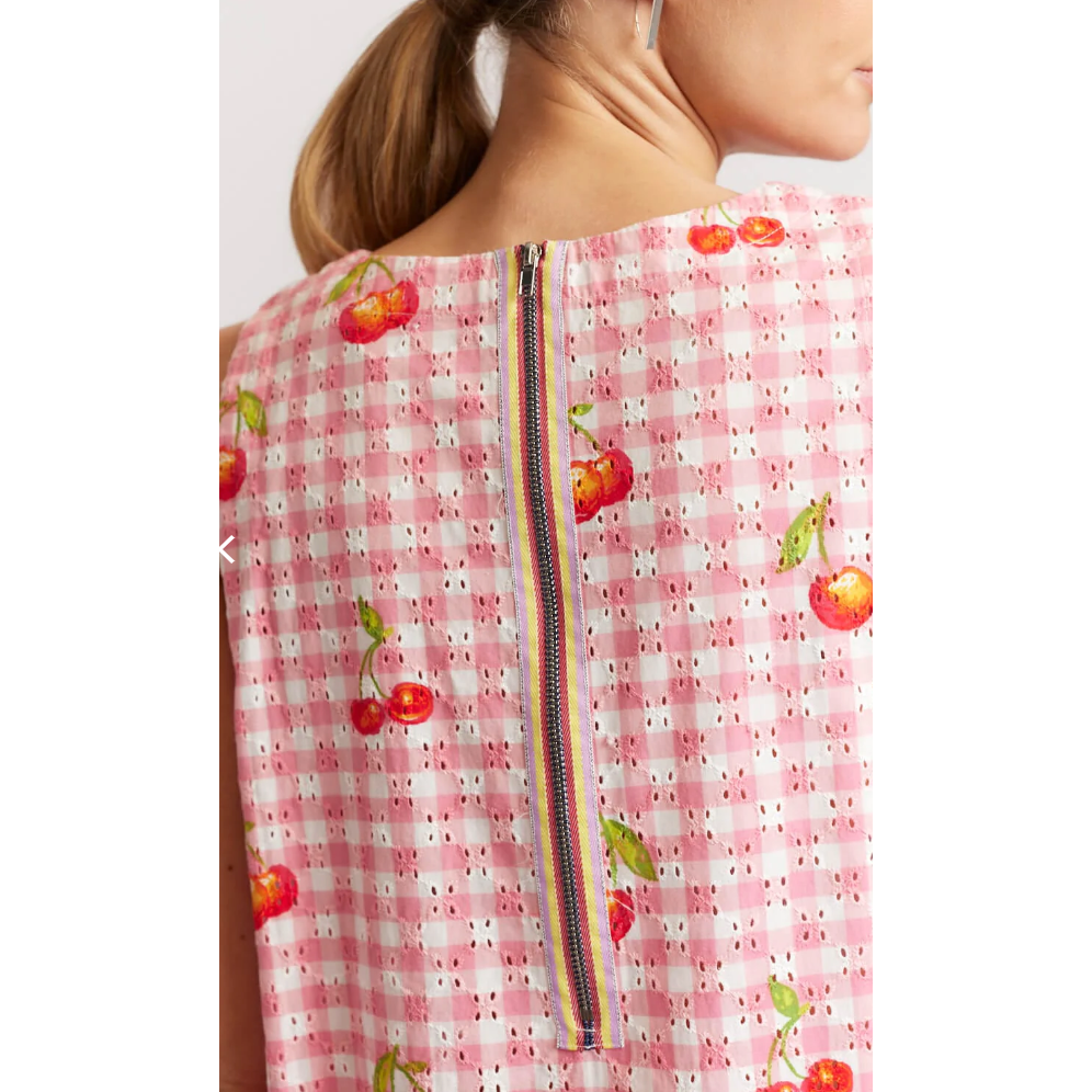 ALESSANDRA GOLD DRESS - PINK CHERRY