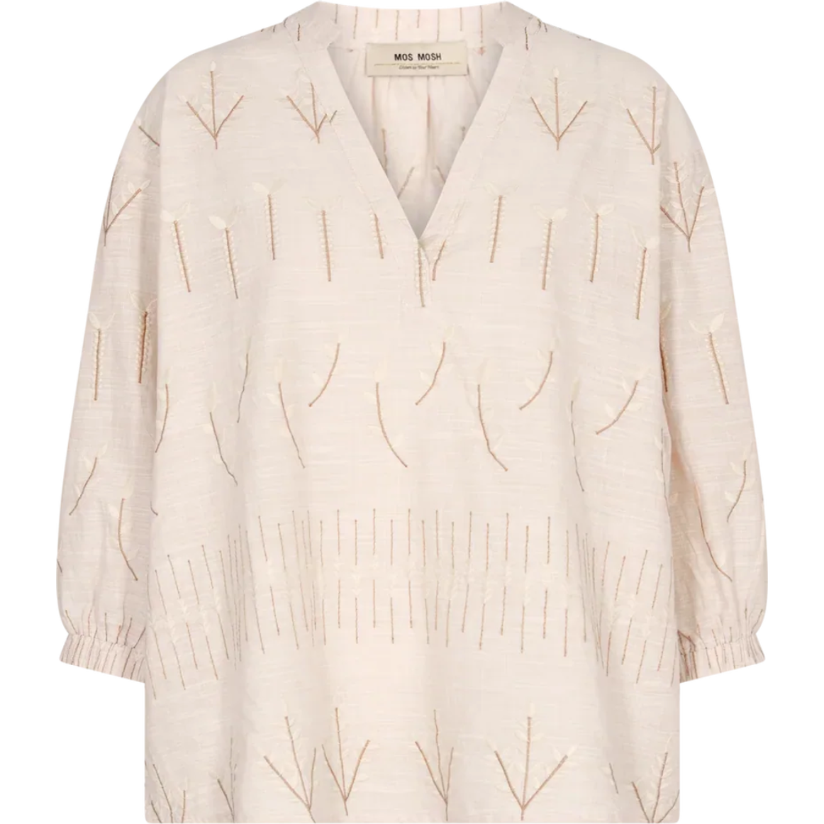 MOS MOSH NADINE 3/4 EMBROIDERED BLOUSE