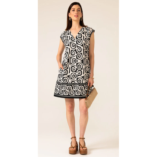 SACHA DRAKE SHAKER SHIFT DRESS