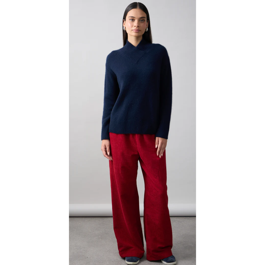 MIA FRATINO CATHERINE CROSS FRONT SWEATER