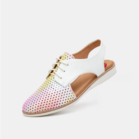 ROLLIE SLINGBACK PNCH W/COLOUR BLURRED/WHITE